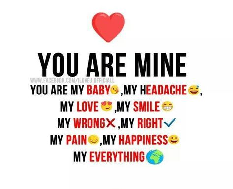 MY LIFE :) I Love You More Everyday, I Love You Infinity Quotes, Love You Infinity Quotes, You Are Mine, Love You More Meme, My Everything Quotes, You All My Love And Affection Meme, Sweetheart Quotes, Distance Love Quotes