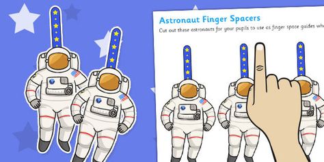 Writing Finger Spacers (Astronaut) Superhero Writing, Finger Spaces, Alphabet Display, A Level English Literature, Space Activities, Primary Teaching, Primary Resources, Drawing Activities, English Activities