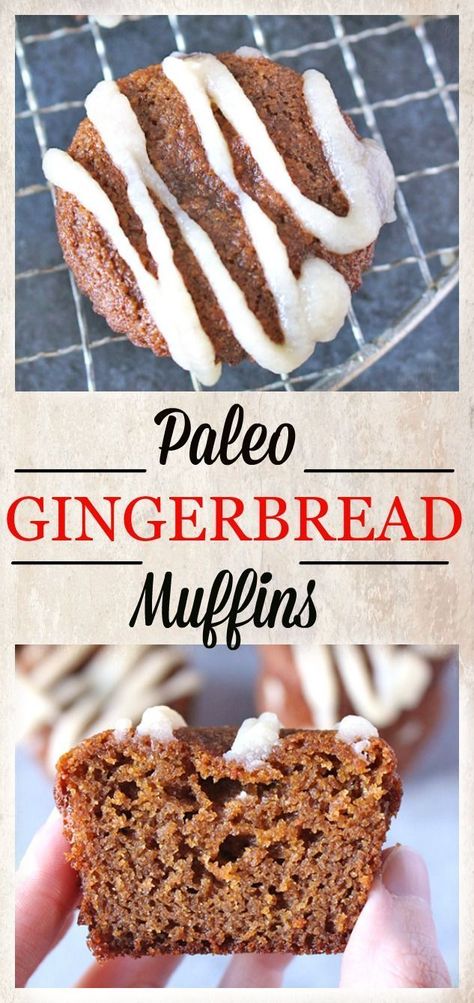 Gingerbread Dessert Recipes, Gluten Free Dairy Free Muffins, Paleo Gingerbread, Gingerbread Dessert, Muffins Blueberry, Gingerbread Muffins, Paleo Recipes Dessert, Paleo Baking, Paleo Sweets