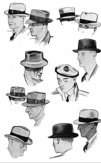 Hat Sketch, Drawing Hats, English Hats, Deerstalker Hat, 1950s Mens Fashion, Side View Drawing, Fashion Sketches Men, Vintage Vogue Sewing Patterns, Mens Hats Fashion