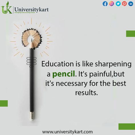 Education is like sharpening a pencil. It's painful,but it's necessary for the best results. Syllabus Design Ideas, Thoughts For Teachers Day, Education Quotes For Students Motivation, Educational Quotes For Students, Importance Of Education Quotes, Good Education Quotes, Eid Poster, School Thoughts, Think Poster