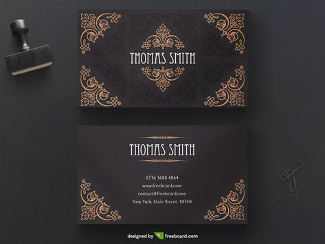 Art Deco Colors, Artist Business Card, Simple Business Card, Buisness Cards, Black Business Card, Simple Business Cards, Artist Business, Floral Elements, Black Business