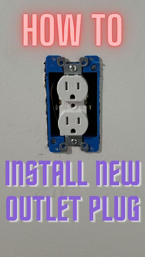 This video shows how to install a brand new outlet plug in a place where you need one. I needed a new outlet in my master closet so I tapped into the circuit that fed my bathroom lights. I used 14/2 wire and fed it through the wall. I used an old construction gang box and mounted the new plug. How To Add An Outlet To A Wall, How To Change Electrical Outlets, Wiring Outlets, Changing Outlets Plugs, Installing Electrical Outlet, Wiring A Plug, Change Electrical Outlet Plugs, Multiple Outlet Plug, Outlet Wiring