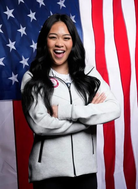 Sunisa Lee Hair, Sunisa Lee Outfits, Suni Lee Olympic, Simone Biles Aesthetic, Gymnastics Simone Biles, Jordan Chiles, Team Usa Gymnastics, Snap Ideas, Gymnastics Team