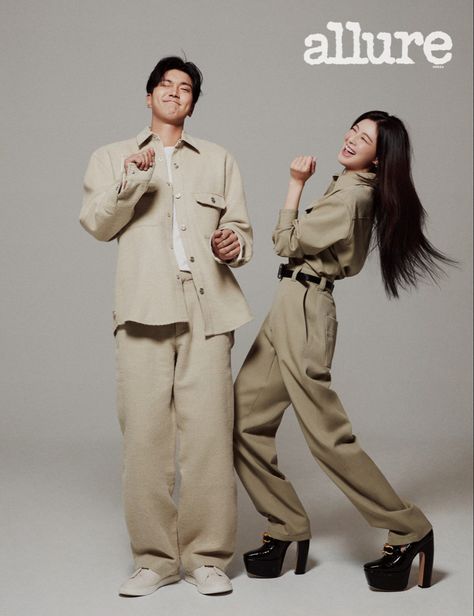 Sun Bin, Couple Reference, Lee Sun Bin, Kdrama Couple, Allure Korea, Korean Photoshoot, Korean Couple Photoshoot, Couple Matching Outfits, Couples Modeling