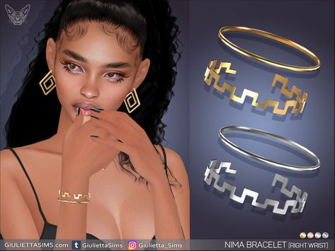 The Sims Resource - Nima Bracelet Right Wrist Cc Eyes, Cc Accessories, Sims 4 Piercings, Sims 4 Cc Eyes, Alpha Cc, Sims 4 Studio, Sims 4 Teen, Lace Accessories, New Mods