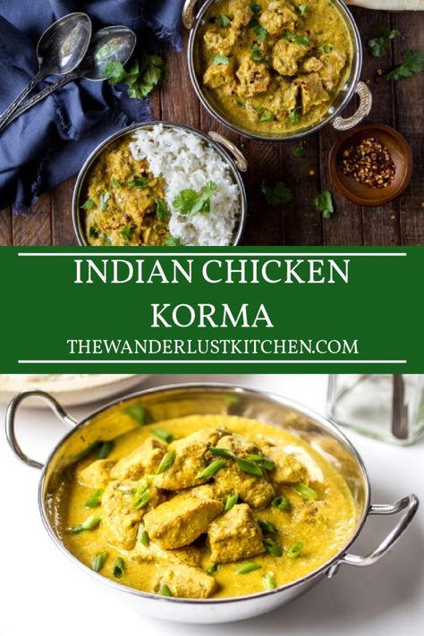 Chicken Korma Recipe Indian Foods, Indian Chicken Korma, Korma Sauce, Chicken Korma Recipe, Korma Recipe, Spiced Chicken, Chicken Korma, Indian Chicken, Chicken Spices