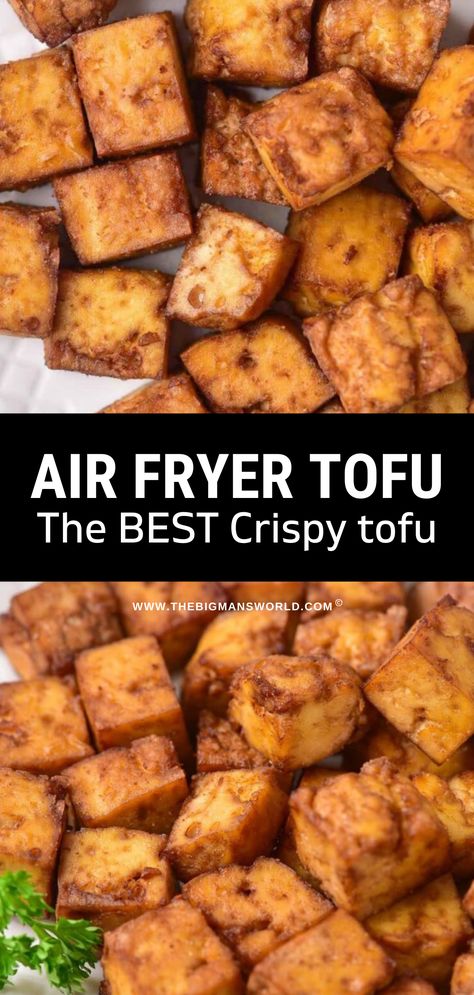 Tofu Bites Crispy, Air Fryer Tofu Crispy Without Cornstarch, Air Fryer Agedashi Tofu, Family Friendly Tofu Recipes, Air Fryer Teriyaki Tofu, Agadashi Tofu Recipe Air Fryer, Easy Ways To Cook Tofu, Best Air Fryer Tofu, Tofu Bites Air Fryer