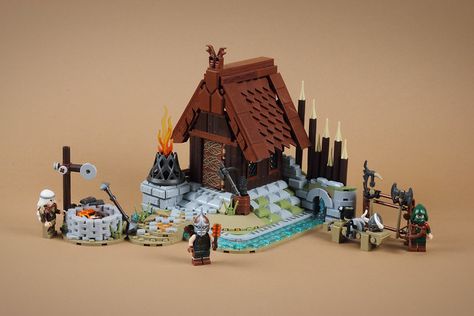 Head back to Skyrim where adventure awaits | The Brothers Brick | The Brothers Brick Lego Skyrim, Lego Viking, Medieval Lego, Lego Structures, Lego Steampunk, Lego Houses, Lego Techniques, Lego Medieval, Lego Buildings