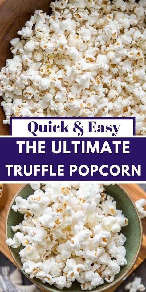 Truffle Oil Popcorn, Truffle Popcorn Recipe, Olive Oil Popcorn, Popcorn Recipes Savory, Truffle Oil Recipes, Truffle Popcorn, Popcorn At Home, Savory Popcorn, Honey Popcorn