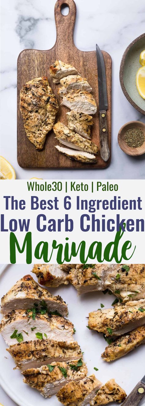 Easy Keto Chicken Marinade - This low carb, sugar free Chicken Marinade is the easiest and most versatile marinade for grilled chicken ever! Simple, made from pantry ingredients and gluten free/paleo/whole30! | #Foodfaithfitness | #glutenfree #paleo #lowcarb #keto #whole30 Keto Chicken Marinade For The Grill, Keto Marinade For Chicken, Low Carb Marinade For Chicken, Low Carb Marinades, Keto Chicken Marinade Recipes, Keto Chicken Marinade, Perfect Grilled Chicken Breast, Perfect Grilled Chicken, Greek Yogurt Chicken