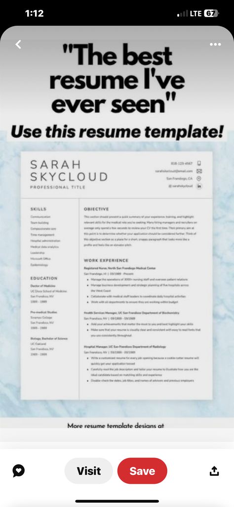 Job Resume, Best Resume, Team Building, Resume Template, Time Management, First Time, Communication, Medical