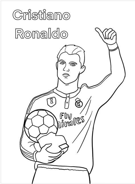 Football Player Drawing, Ronaldo Soccer, Ronaldo Pictures, Disney Princess Coloring Pages, Valentine Coloring Pages, Ronaldo Real Madrid, Ronaldo Cristiano, Valentines Day Coloring, Pokemon Coloring Pages