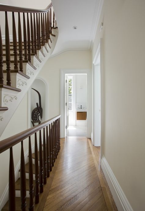 Brooklyn Heights Townhouse Renovation by Lorraine Bonaventura Brooklyn Row House, Townhouse Architecture, Brownstone House, Mahogany Exterior Doors, Townhouse Renovation, French Limestone Floor, Sutton House, Victorian Renovation, Tiny House Company