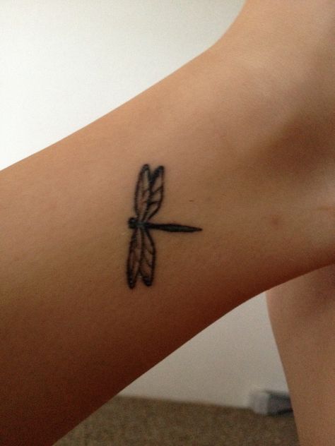 Tattoo On Ankle, Stick N Poke, Dragonfly Tattoo, Stick And Poke, Ankle Tattoo, Dragonflies, Lotus Flower Tattoo, Tattoo On, Tattoos And Piercings