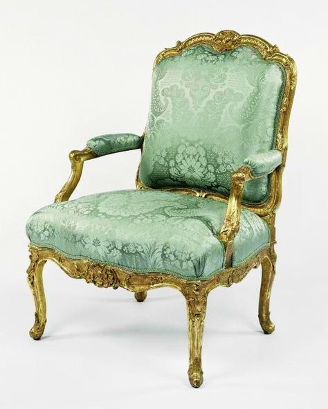 Rococo chair, circa 1750, France, from the collection of Getty museum. Rococo Chair, French Armchair, Getty Museum Los Angeles, Museum Los Angeles, Leather Armchair Modern, Rustic Furniture Diy, French Arm Chair, J Paul Getty, Getty Museum