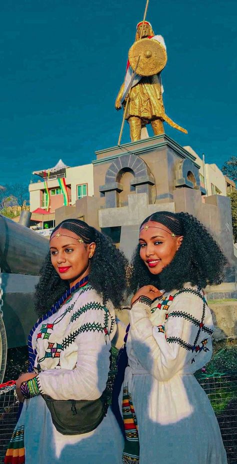 Gonder Amhara, Ethiopian Aesthetic, Amhara Culture, Tribes Of The World, History Of Ethiopia, Ethiopian Clothing, Mary Pictures, Ethiopian Women, Ethnic Beauty