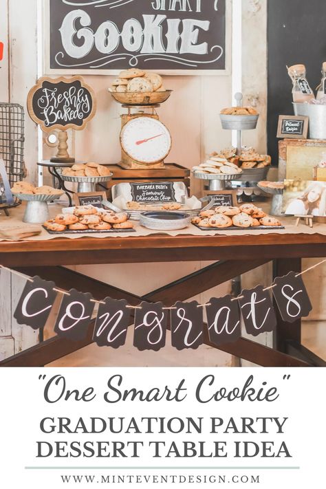 Dessert Bar Party Display, How To Display Decorated Cookies At A Party, Graduation Cookie Table, Cookie Display Ideas For Graduation, Display Cookies For A Party, How To Set Up A Dessert Table, How To Display Cookies At A Party, Dessert Table For Graduation Party, Graduation Dessert Table Ideas Sweets