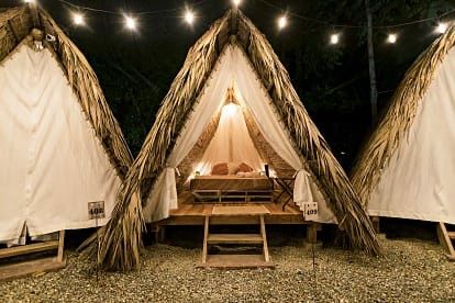 Pun Pun, Tropical Beach Resorts, Interior Deisgn, Hampi, Bed Tent, Cafe Design, Glamping, Outdoor Bed, Small House