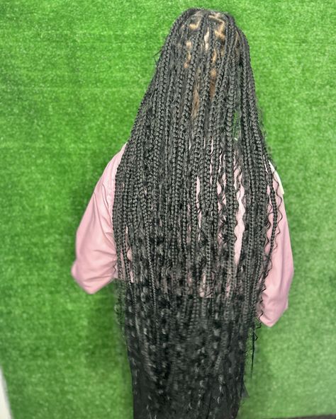 Large boho knotless braids ❤️ Large Boho Knotless Braids, Large Boho Knotless, Boho Knotless Braids, Boho Knotless, Knotless Braids, Braids, Quick Saves, Plaits