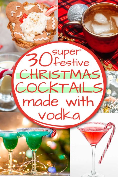 Holiday Drinks Vodka Christmas, Holiday Vodka Punch, Holiday Drinks With Titos, Vodka Recipes Food, Christmas Drinks Vodka Recipes, 3 Ingredient Holiday Cocktails, Tito’s Christmas Cocktail, Vodka Christmas Cocktails Holiday Drinks, Christmas Drinks With Alcohol