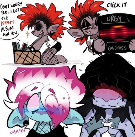 Riff X Floyd, Trolls Floyd X Creek, Floyd X Riff Trolls, Floyd X Creek Trolls, Riff Trolls, Troll Oc Art, Floyd Trolls Fanart, Floyd Fanart, Trolls Ships