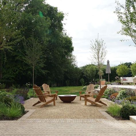 Polly Wilkinson Garden, English Garden Fire Pit, Cabin Landscaping, Paver Fire Pit, Urban Courtyards, Teen Hangout, Outdoor Fire Pit Area, Fire Area, Dreamy Garden