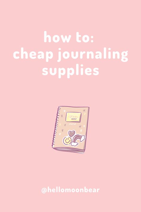 blog post on cheap journaling supplies! Cheap Journal Ideas, Journaling Supplies List, Diy Journal Supplies, Print Out Pictures, Make Your Own Journal, Vintage Journaling, Homemade Journal, Journaling Supplies, Bullet Journal Notebook