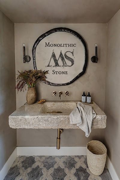 Phoenician Stone, Since~1943~: Antique Limestone and Marble Sinks by Phoenician Stone Part 2 Antique Stone Sink, Stone Farmhouse Sink, Limestone Sink, Limestone Block, Powder Room Sink, Graduation Art, Marble Sinks, Antique Stone, Stone Sink