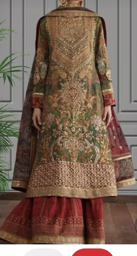 Maroon Sharara, Heavy Suits, Heavy Suit, Traditional Kurta, Zardozi Work, Velvet Dress Designs, Latest Bridal Dresses, Desi Fits, Bridal Dresses Pakistan