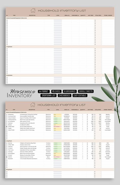 Household+Inventory+List Inventory List Template, Household Inventory, Food Inventory, Inventory List, Menu Flyer, Refrigerator Lg, Docs Templates, Data Processing, List Template