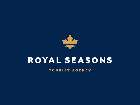 Royal Seasons (Travel Agency) by Brandup Agency Luxury Travel Logo, Blue And Gold Logo, Travel Agency Branding, Travel Ecuador, Blue Logo Design, Travel Agency Website, Tourist Agency, Travel Agency Logo, Royal Logo