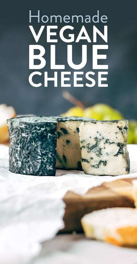 Vegan Blue Cheese Vegan Blue Cheese Recipe, Vegan Blue Cheese, Blue Cheese Recipes, Best Vegan Cheese, Vegan Probiotics, Cheese Vegan, Vegan Cheese Recipes, Cheese Making, Food Vegan