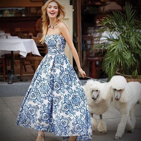 Consider this something blue style of @camillelavie for your bridesmaids or maybe your rehearsal!! #CamilleLaVie A Line Prom Dress, Ball Gown Dress, Silver Clutch, Printed Skirt, Rhinestone Choker, A Line Prom Dresses, Prom Dresses Online, Ball Gown Dresses, Gown Dress