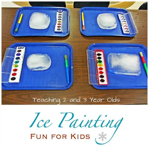 Preschool - Teaching 2 and 3 year olds Aktiviti Prasekolah, Ice Painting, Winter Activities Preschool, Aktiviti Kanak-kanak, Winter Preschool, Aktivitas Montessori, Toddler Fun, Preschool Classroom, Preschool Fun