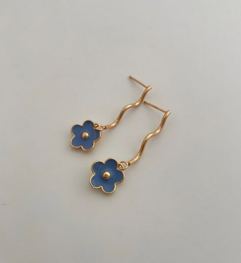 Earring Simple, Earrings Dangle Simple, Earring Dangle, Vicks Vaporub, Mia 3, Flower Stud, Jewelry Lookbook, Cotton Ball, Brass Gold