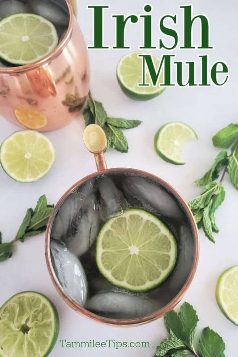 How to make an Irish Mule Recipe. This fun twist on a classic Moscow Mule is made with Irish Whiskey. So easy to make and tastes great Irish Mule Recipe, Irish Mule, Hamilton Wedding, Moscow Mule Cocktail, Ginger Beef, Homemade Limoncello, Perfect Dinner Party, Mule Recipe, Jameson Irish Whiskey