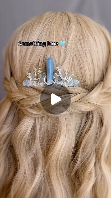 Fawn & Sparrow Crystal Crowns on Instagram: "Something blue with real magical crystals. 💙 This ethereal inspired crystal comb and pocket boutonniere set is a breathtaking addition to any blue-themed wedding or event. ✨   #somethingblue #crystalcomb #weddinghair #fantasywedding #fairytalewedding #weddingstyle #fawnandsparrow #sapphirejewelry #bluewedding #blueweddingideas #winterwedding #pocketboutonniere #brideandgroom" Crystal Pocket Boutonniere, Pocket Boutonniere, Crystal Crowns, Crystal Comb, Blue Themed Wedding, Fantasy Wedding, Crystal Crown, Fairy Tale Wedding, Sapphire Jewelry