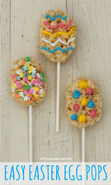 Easy Easter Snacks, Rice Krispies Pops, Easter Snack, Kids Cooking Party, After School Activity, Rice Krispies Treat, Easter Fun Food, Easter Cooking, Egg Rice