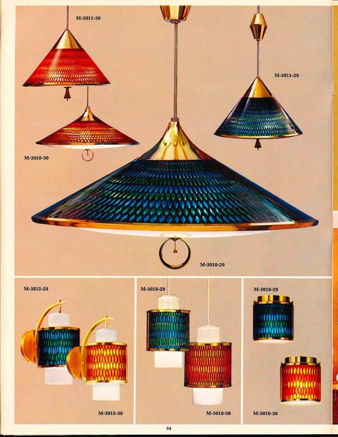 Mad for Mid-Century: 1967 Moe Light Catalog with Fiesta Lights Mid Century Lights, Lamp Fixtures, 1960s Decor, Mid Century Modern Lamps, Mid Century Light, Swag Lamp, Mid Century Living Room, Mid Century Lamp, Mid Century Lighting