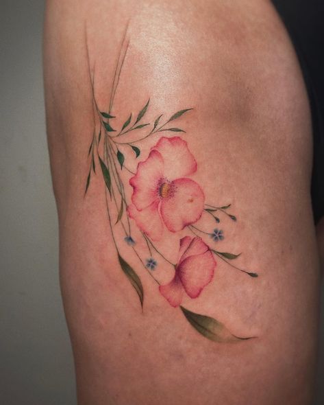 30+ October Birth Flower Tattoo Ideas: Cosmos & Marigolds - 100 Tattoos Cosmos Tattoo Flower, Cosmos Tattoos, Marigold And Cosmos Flower Tattoo, Mason Tattoo, October Birth Flower Tattoo, Birth Flower Tattoo Ideas, October Flower, Watercolor Butterfly Tattoo, Tattoo 2022