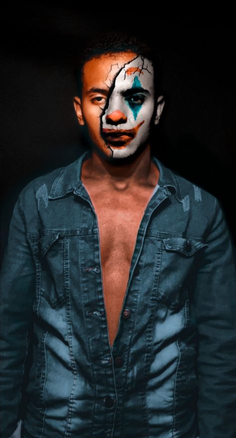 Halloween Face Paint Ideas Men, Men Face Paint, Joker Face Painting, Joker Makeup Men, Face Paint For Men, Purim Makeup, Joker Face Paint, Halloween Schminke, Makeup 2023