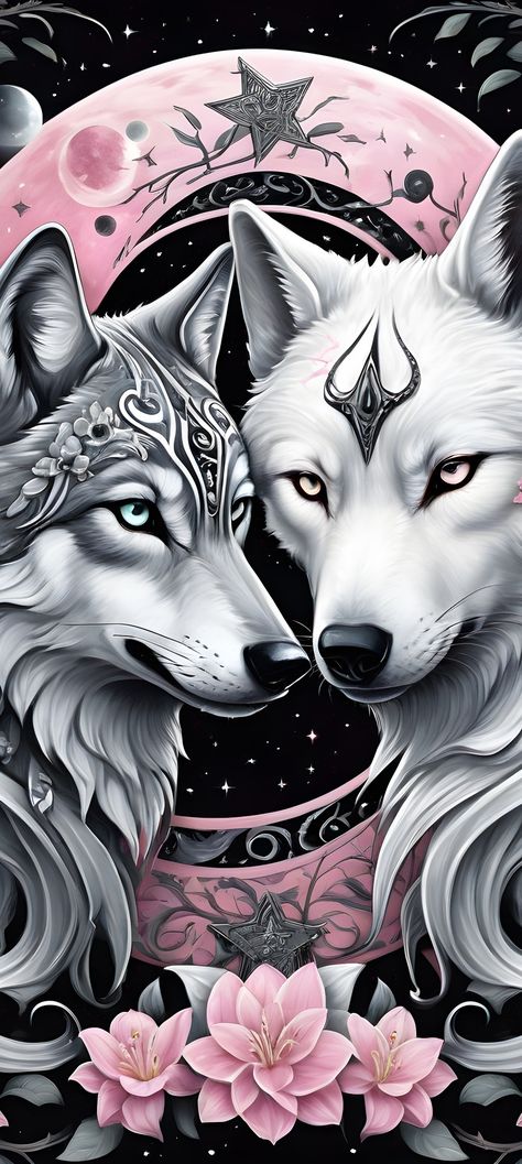 Diy Embroidery Canvas, Wolves Wallpaper, Wolves Photography, Valentine Hearts Art, Wolf Art Fantasy, White Wolves, Wild Animal Wallpaper, Wolf Artwork, Spirit Animal Art