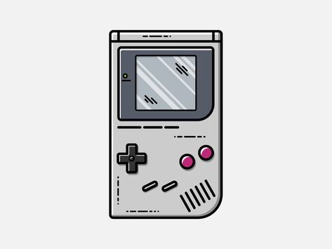 Game Boy - Vector Illustration by Geoffrey Humbert on Dribbble Old School Sleeve, Character Tattoos, List Inspiration, Gamer Tattoos, Shrink Art, Nintendo Gameboy, Gamer Boy, Boy Illustration, Gaming Tattoo