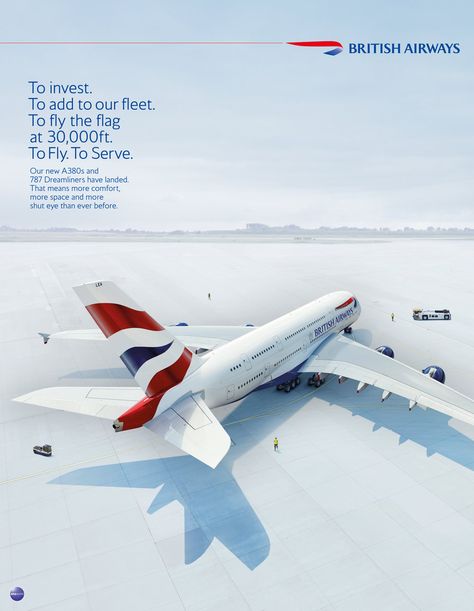 British Airways TO FLY. TO SERVE — Christian Tunstall Design Aviation Inspiration, British Aerospace, Print Ideas, British Airways, Wall Print, Airlines, Wall Prints, Wallpapers, Graphic Design