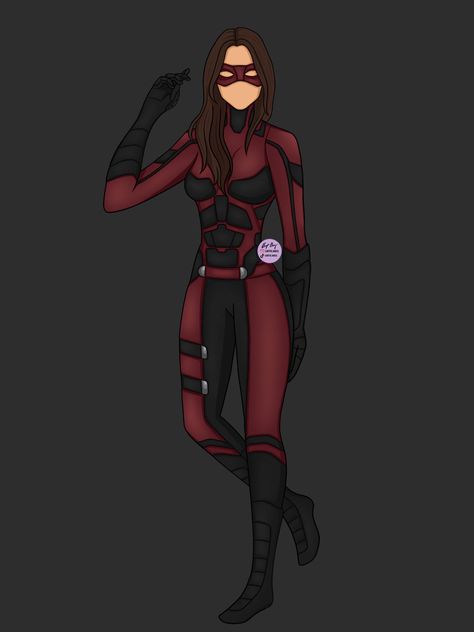 Female Daredevil Costume, Red Superhero Costume, Hero Mask Design Female, Mcu Oc Outfits, Superhero Suits With Mask, Masked Superhero Suits, Red Hero Suit, Superhero Female Costume, Super Suits Female