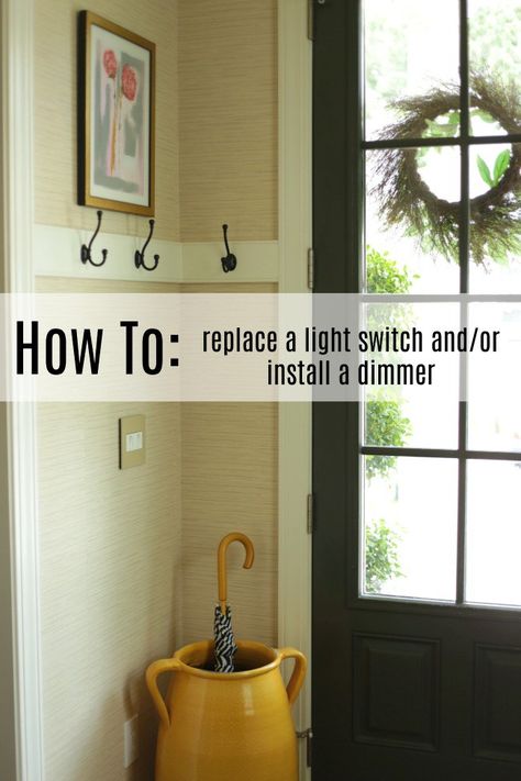 How to: Replace a Light Switch and/or Install a Dimmer Over Head Lighting, Replace Light Switch, Alaska House, Tan Walls, Conserve Energy, Three Way Switch, Foyer Lighting, Porch Lighting, Entry Foyer