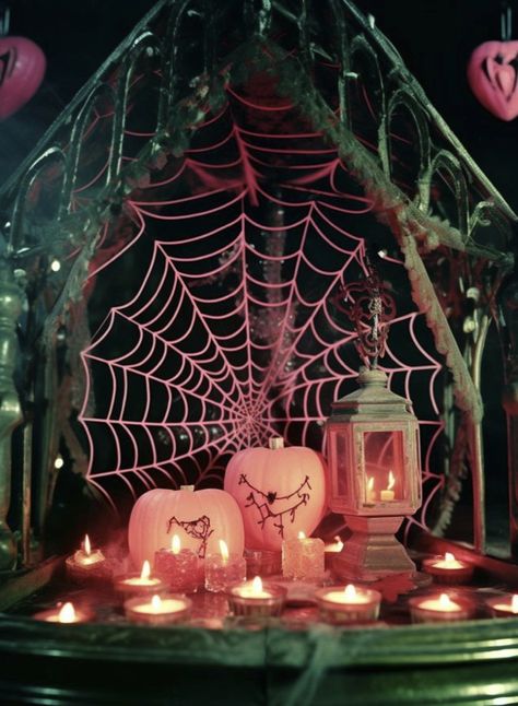 Halloween Aesthetic Pink, Halloween Party Songs, Whimsy Aesthetic, Haunted Carnival, Party Playlist, Halloween Queen, Whimsical Halloween, Jewel Tone Colors, Angel Aesthetic