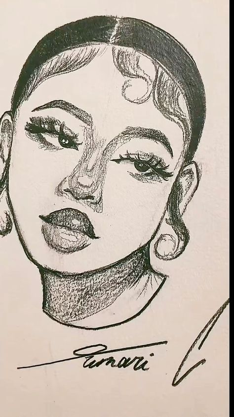 Pretty Sketches Aesthetic, Finger Waves Drawing, Swag Art Style Drawing, Drawn Outfit Ideas, Sketches Of Black Women, Sketchbook Ideas People, How To Draw A Self Portrait, Person Drawing Aesthetic, Drawing Ideas Black People