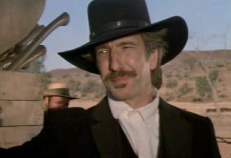 Alan Rickman as Elliot Marston in Quigley Down Under Quigley Down Under, Allan Rickman, Philip Glenister, Alan Rickman Quigley Down Under, Alan Rickman Movies, Western Hero, Tom Selleck, Alan Rickman, Bad Guys